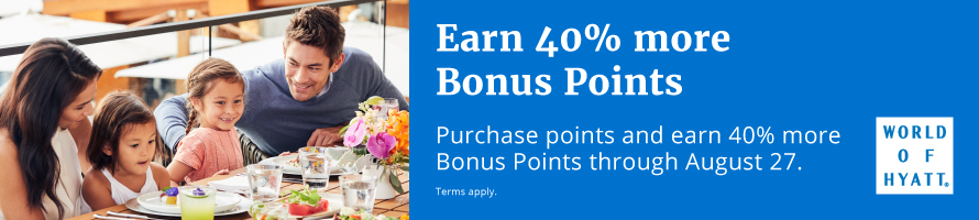 Earn 40% more Bonus Points.